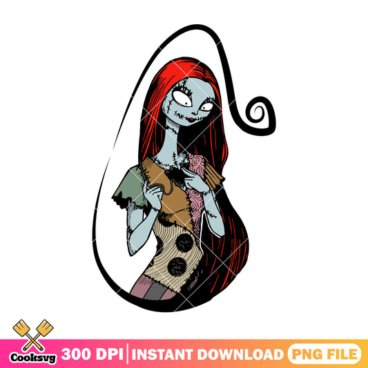 Sally black heart design png, when is halloween png, sally horror png