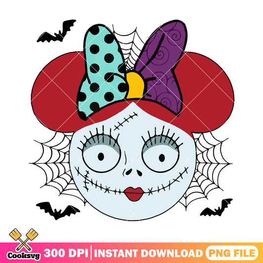 Sally mickey halloween png, sally head​ png, mickey halloween png