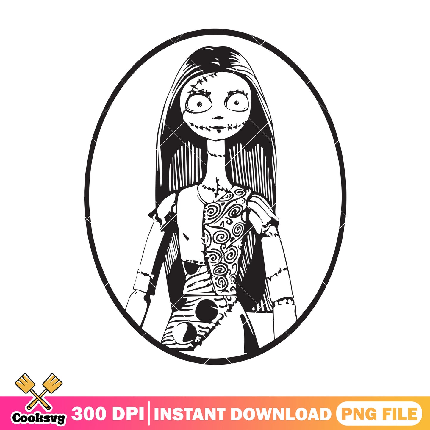 Sally picture design file png, spirit halloween png, disney art png