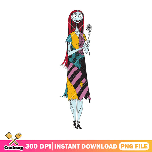 Sally standing design png, halloween art png, cute sally png