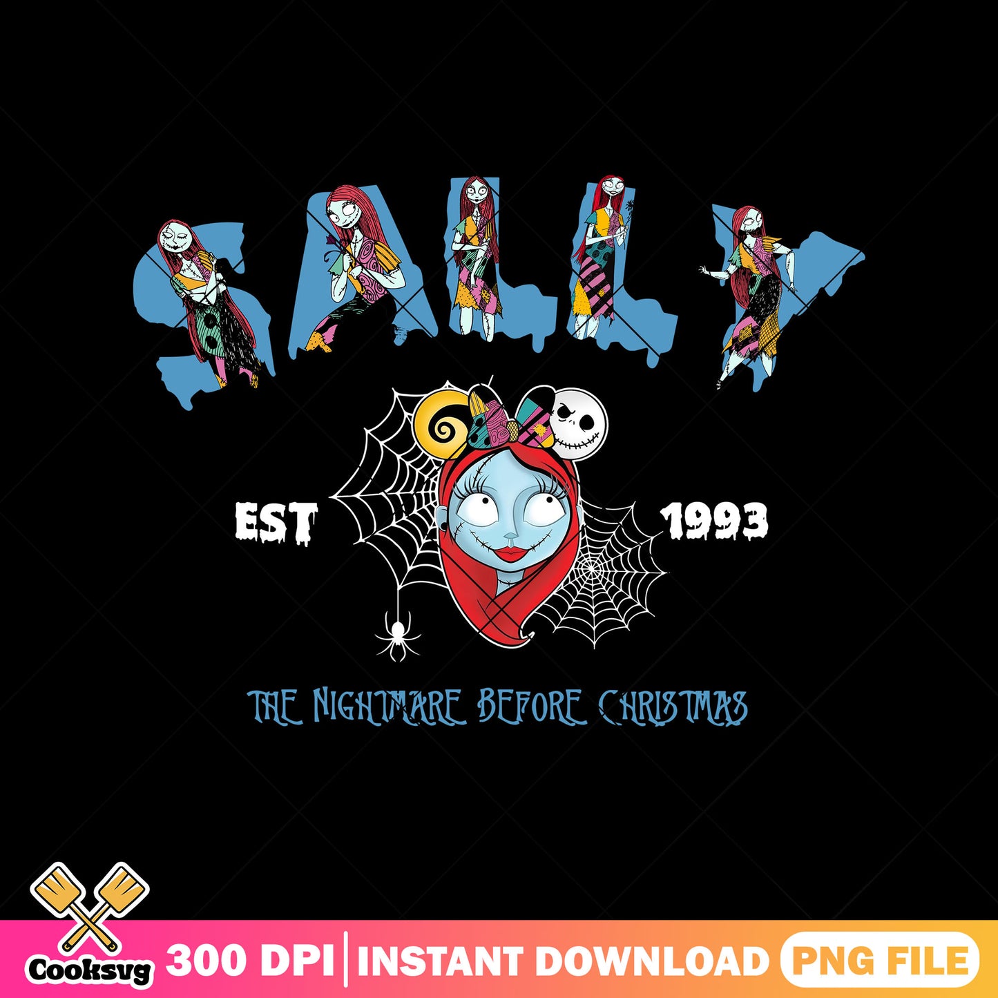 Sally stitched character png, disney head png, horror halloween png