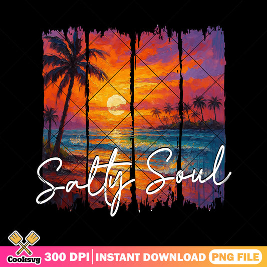 Salty soul beach ocean file png, salty soul png, summer beach png