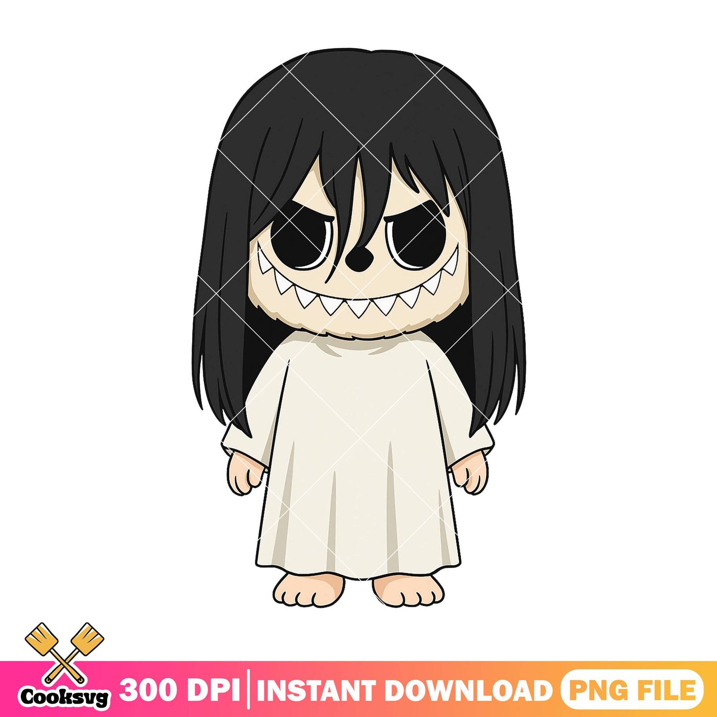 Samara morgan outfit labubu png, spirit halloween png, labubu hehe png