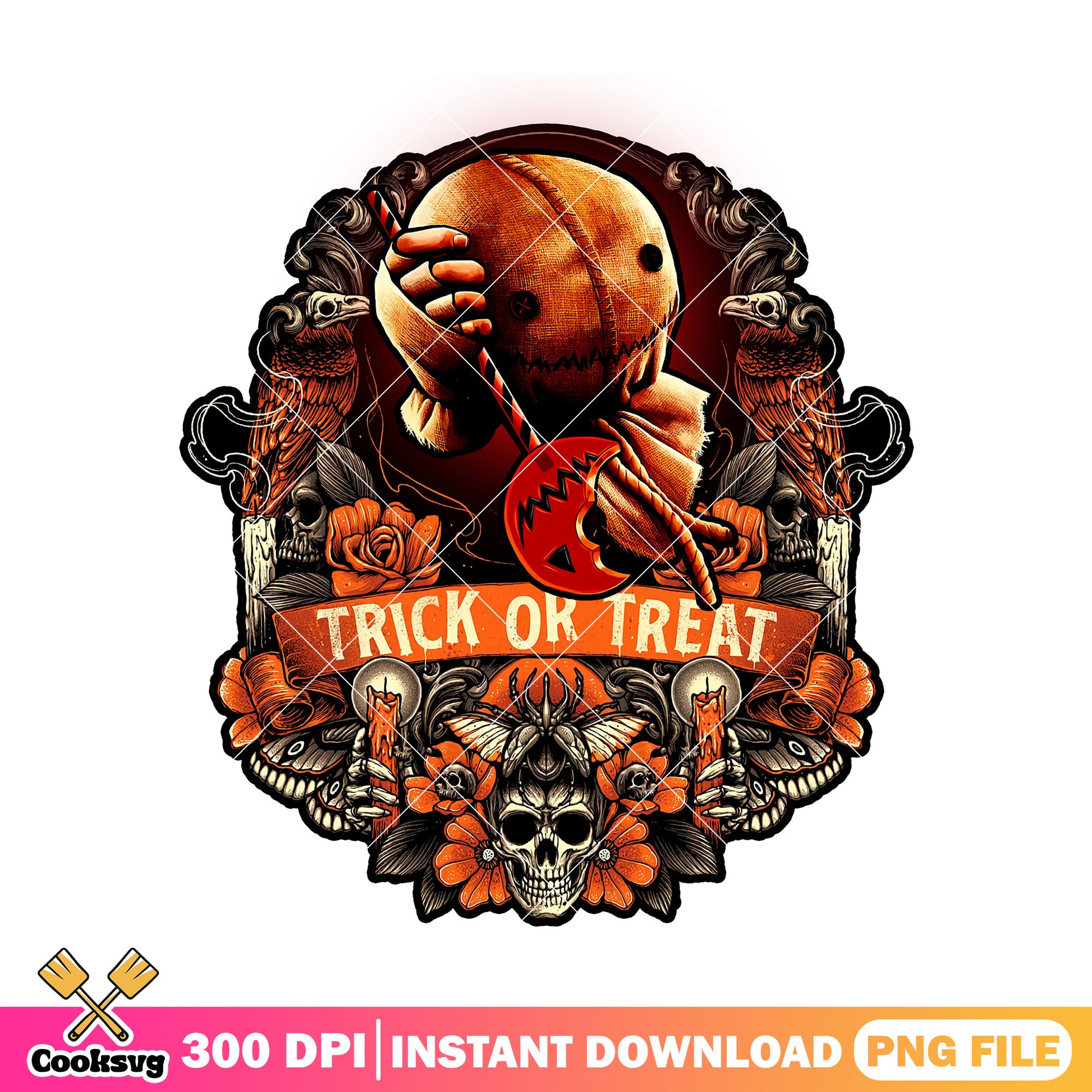 Sam trick or treat png, halloween decor png, horror movie png