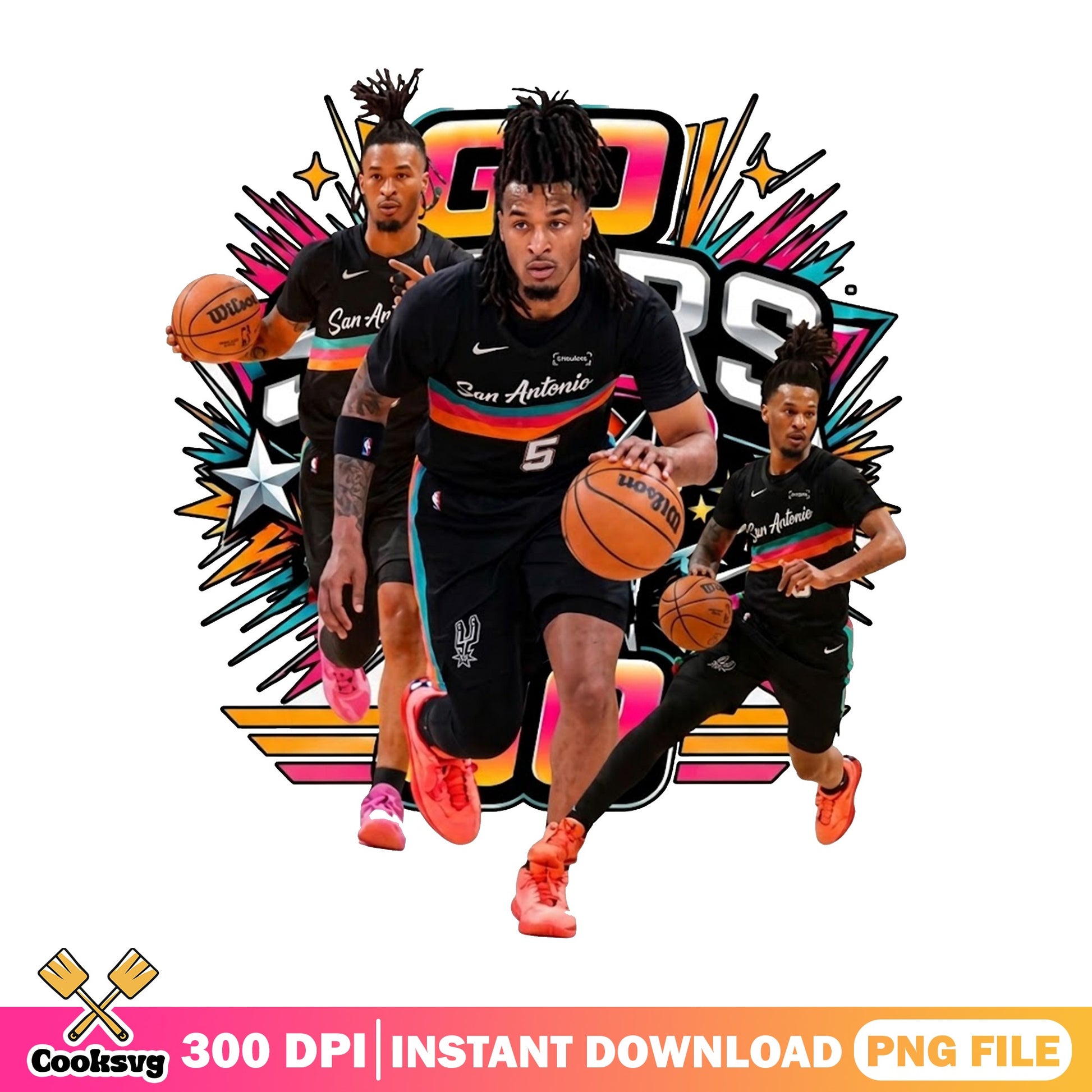 San Antonio Spurs Basketball PNG, Go Spurs PNG, NBA Fan PNG