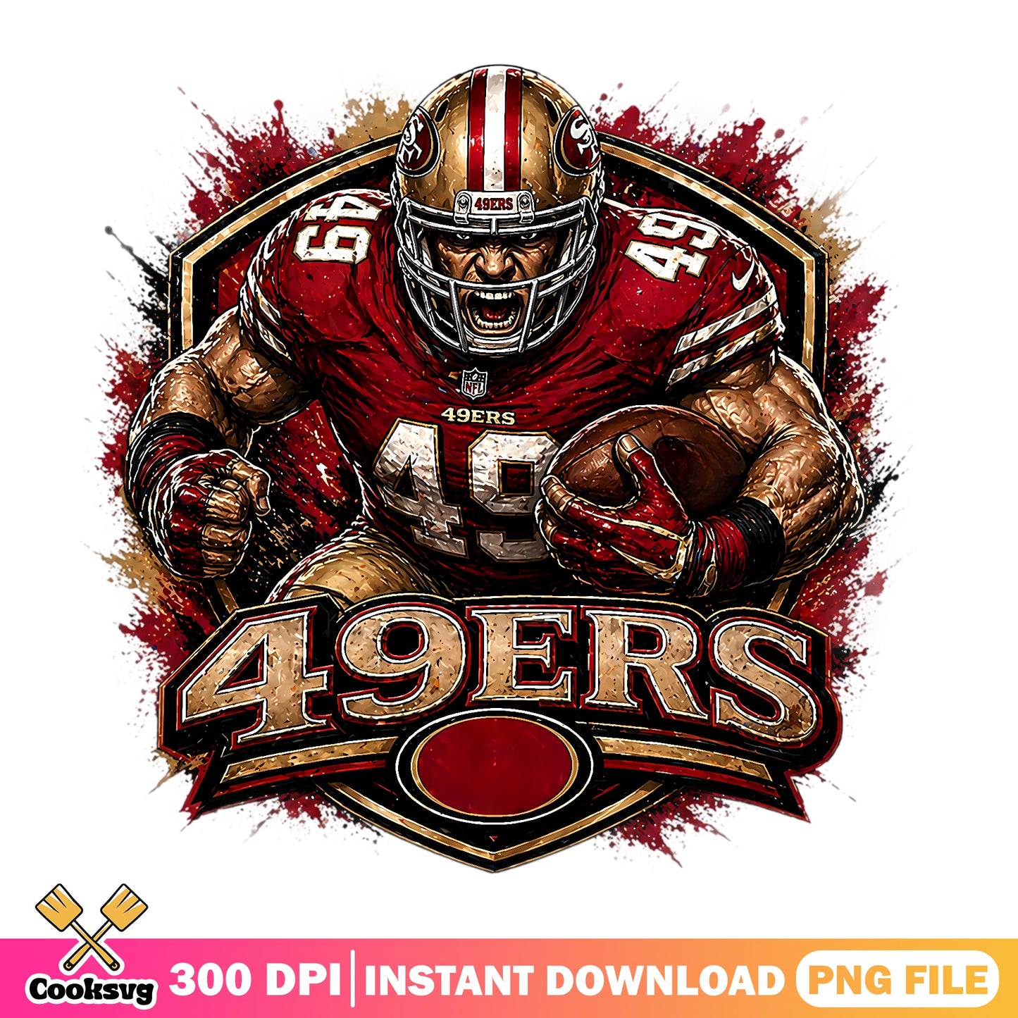 San Francisco 49ers Football PNG, NFL Team PNG, Sports PNG