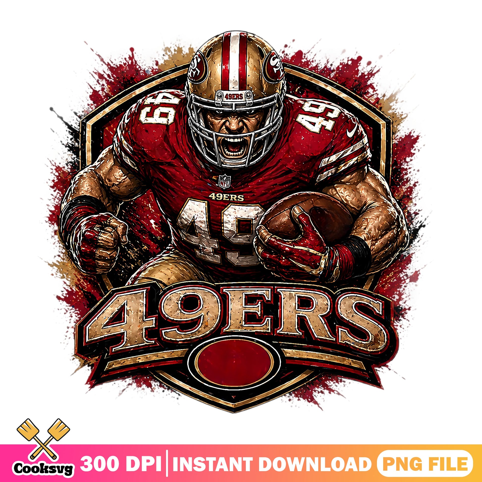 San Francisco 49ers Football PNG, NFL Team PNG, Sports PNG