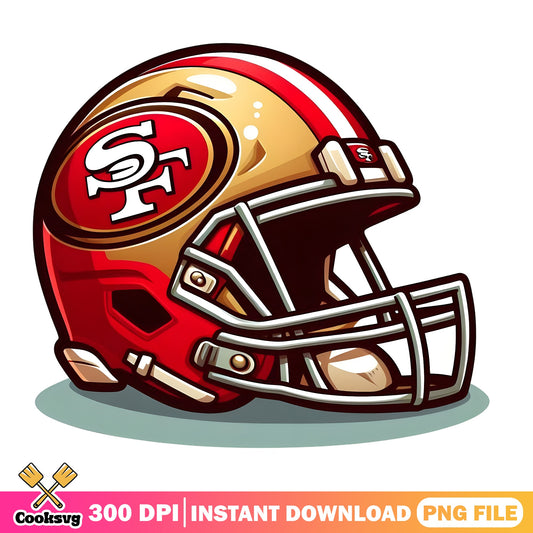 San Francisco 49ers Helmet PNG, NFL Football Clipart, PNG