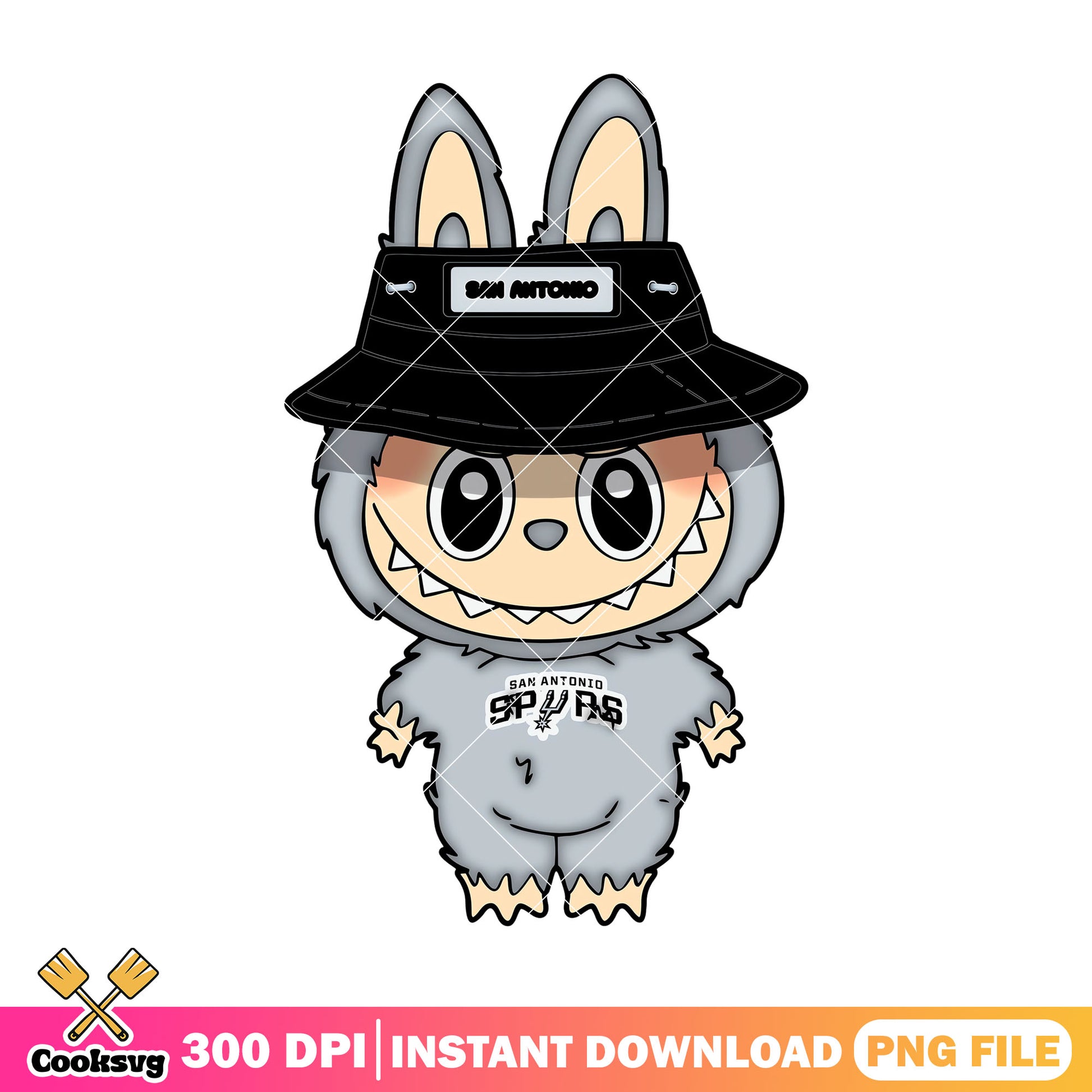 San antonio labubu baseball png, labubu grey png, labubu cartoon png