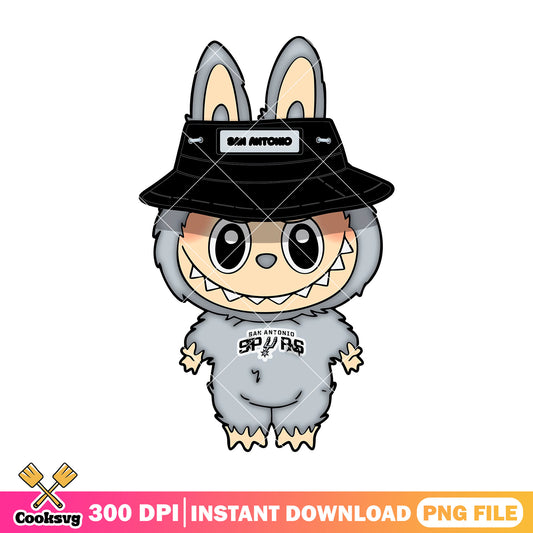 San antonio labubu baseball png, labubu grey png, labubu cartoon png