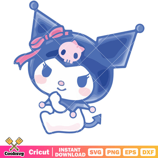 Sanrio Kuromi cute svg, kuromi cute hello kitty​, sanrio cartoon svg