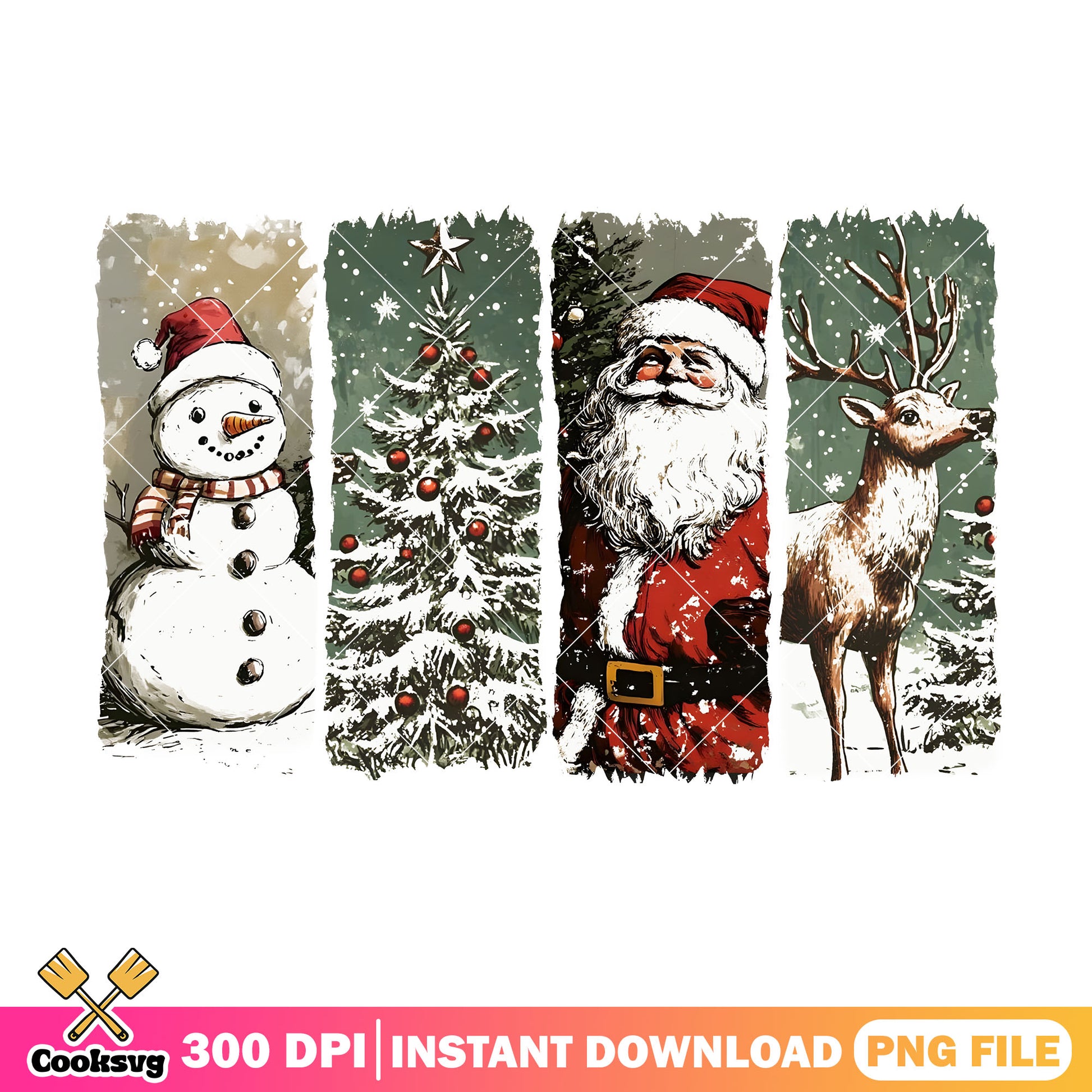 Santa and friends christmas png, santa christmas png, merry christmas png