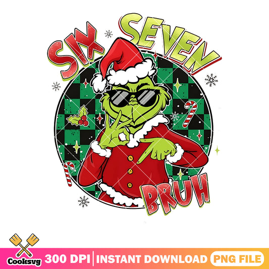 Santa claus costume grinch png, christmas festival png, six seven png