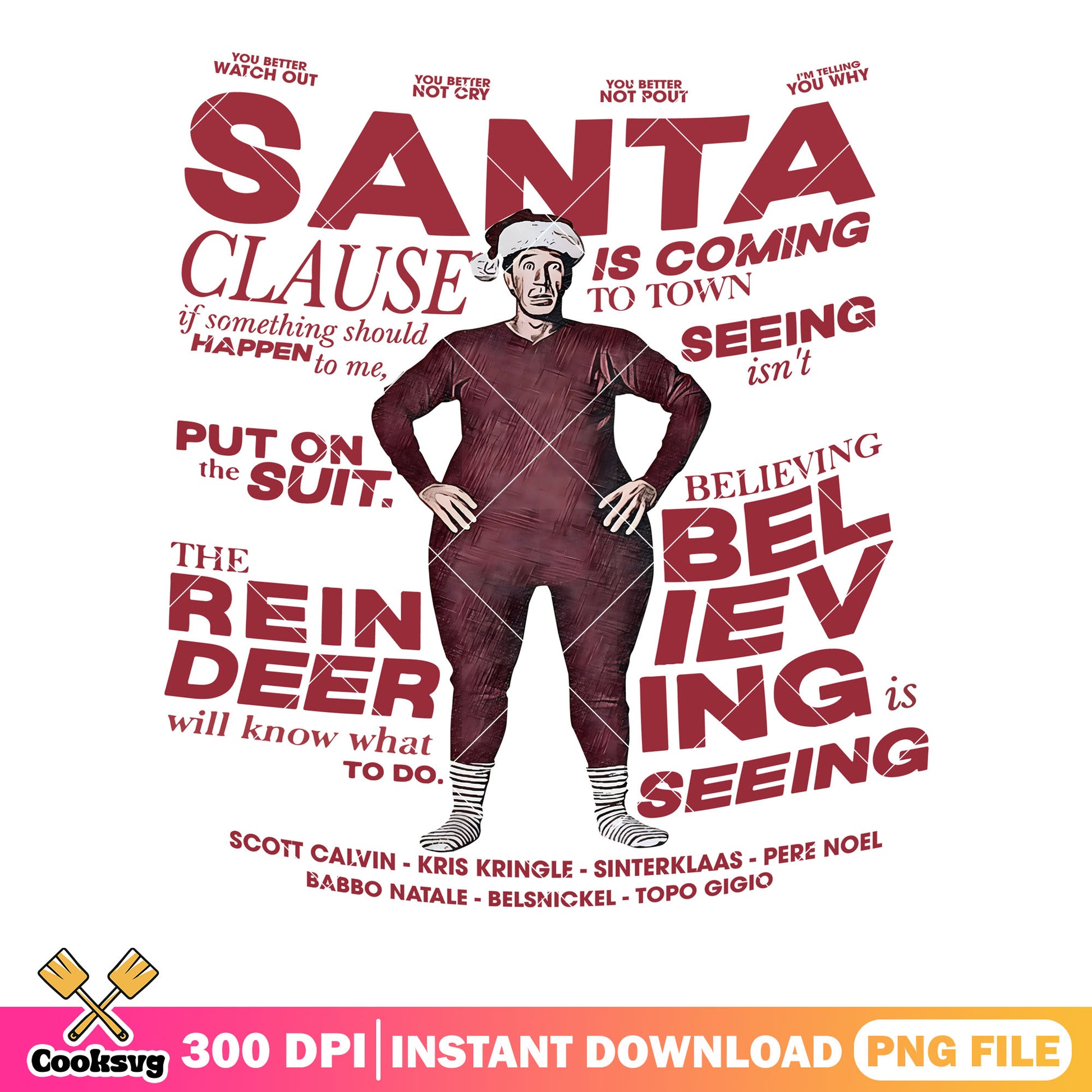 Santa clause is coming png, merry christmas png, santa claus movie png