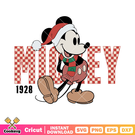 Santa claus hat svg, Mickey mouse svg, classic cartoon svg