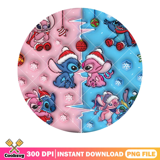 Santa claus lilo stitch png, experiment 626​ png, stitch and angel​ png