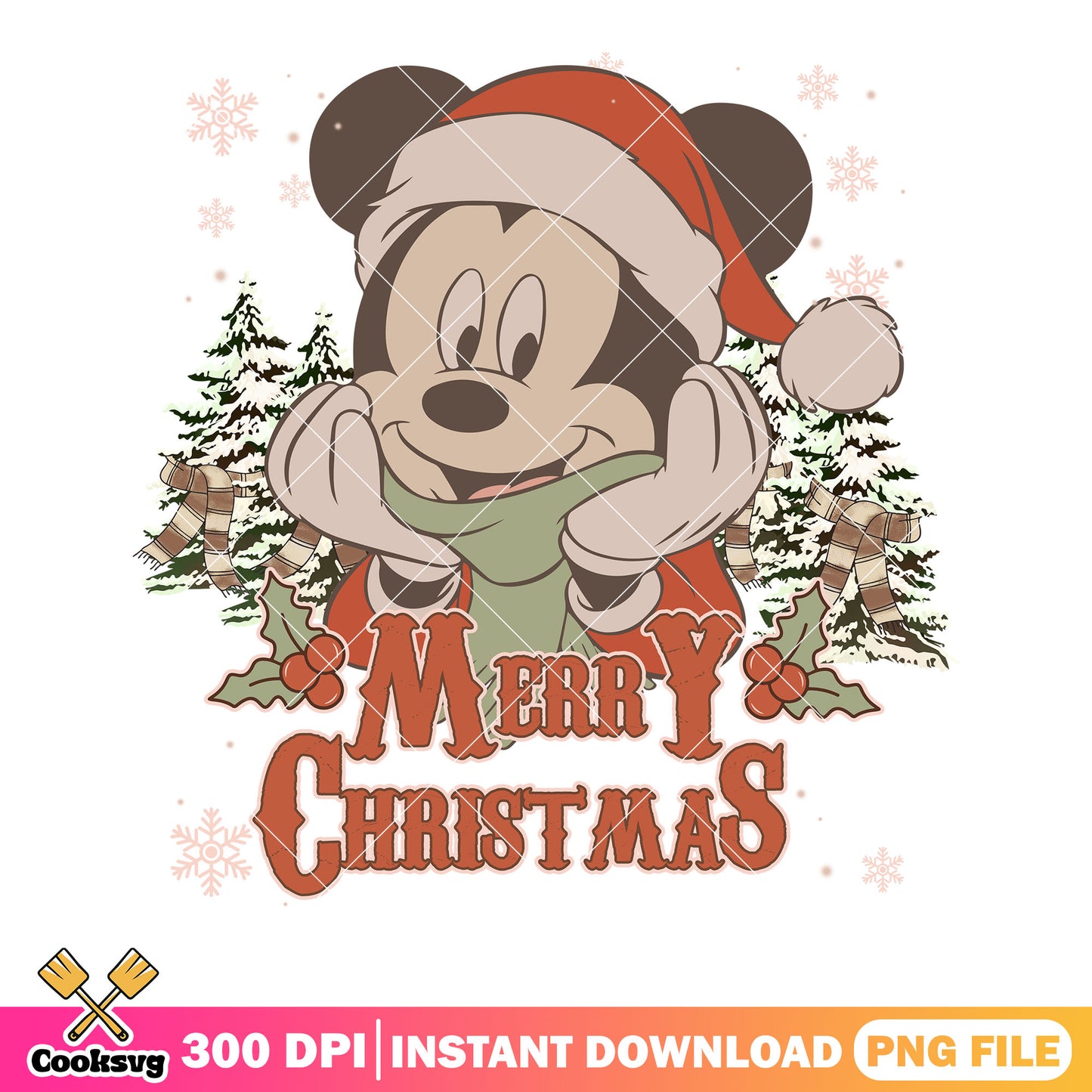 Santa hat christmas mouse png, mickey mouse png, merry christmas png