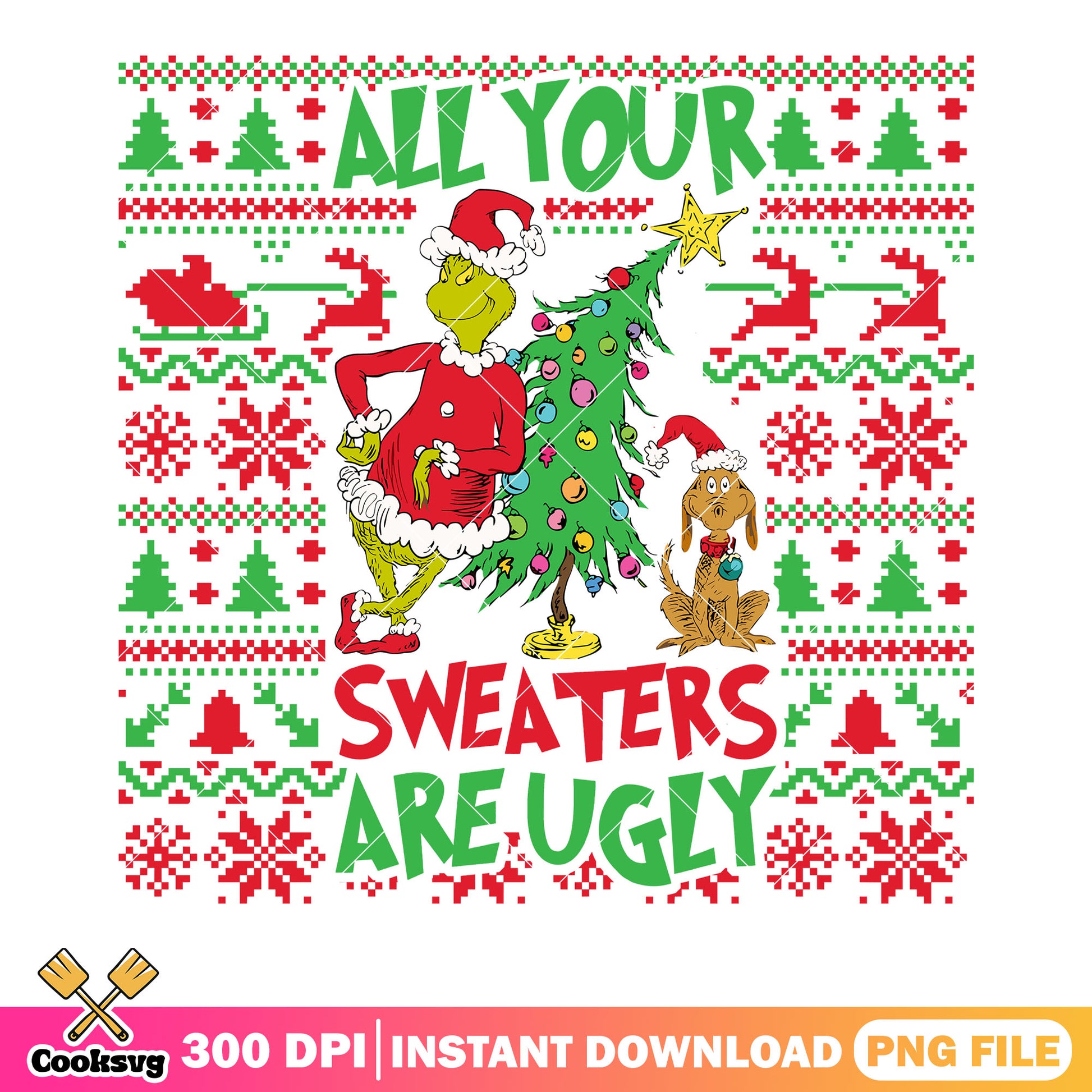 Santa hat with max and grinch png, max the dog png, christmas tree png
