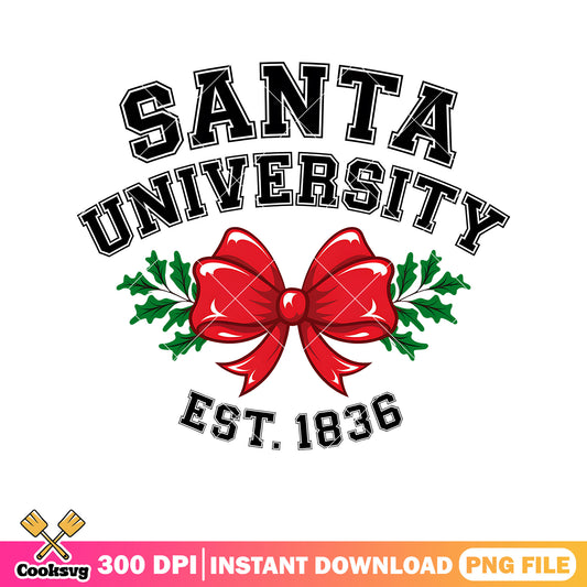 Santa university est 1836 christmas png