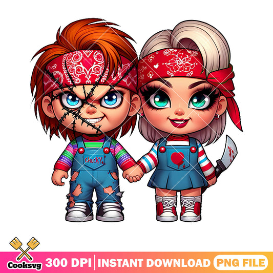 Scared face png, cute halloween costume png, tiffany valentine png