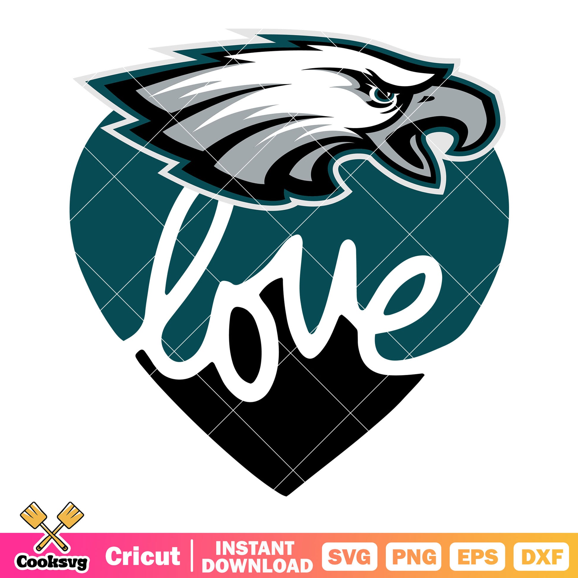 Scared heart in my love svg, philadelphia eagles svg, eagles svg