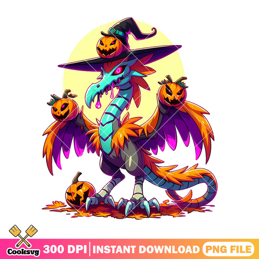 Scary Dragon Halloween png, halloween kids png, halloween pumpkin png