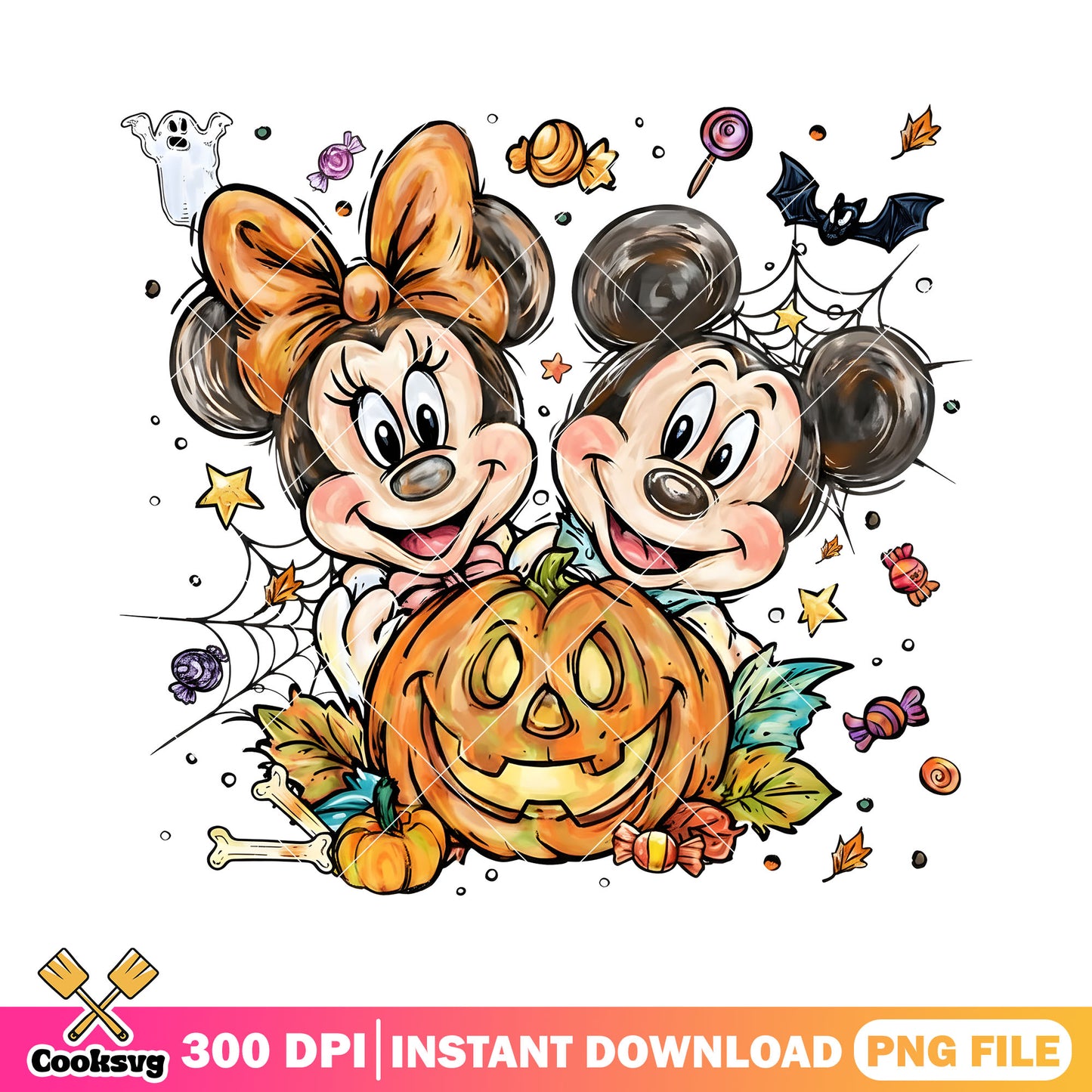 Scary bats halloween png, wicker pumpkin png, mickey pumpkin png