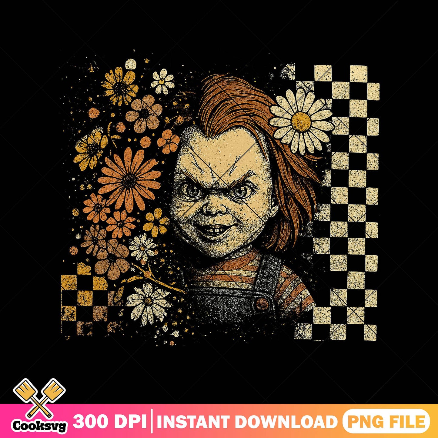 Scary chucky smiling png, chucky killer png, halloween day png