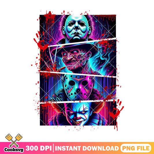 Scary face murderers png, characters horror png, what is halloween png