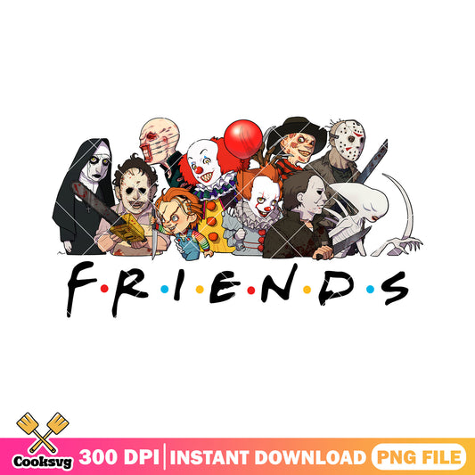 Scary films friends  design png, best horror movies of all time png