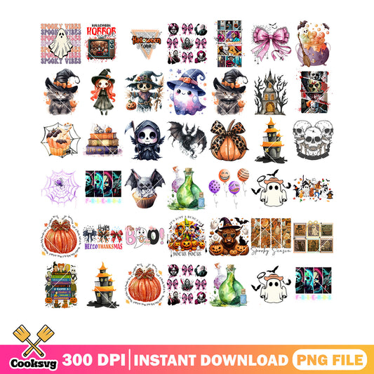Scary halloween png bundle, ghost blanket png, skull skeleton png