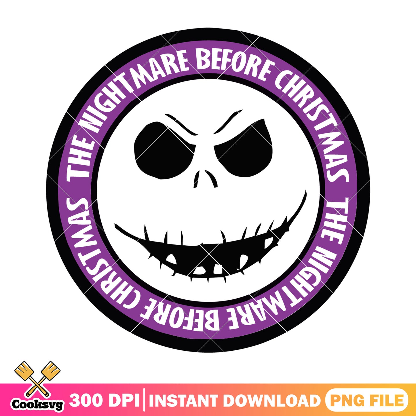 Scary jack skellington png, happy halloween png, cartoon jack png