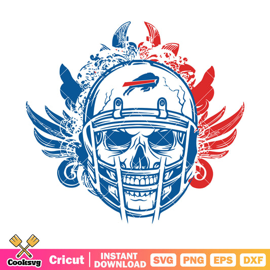 Scary skull buffalo svg, buffalo bills​ svg, nfl helmets​ svg