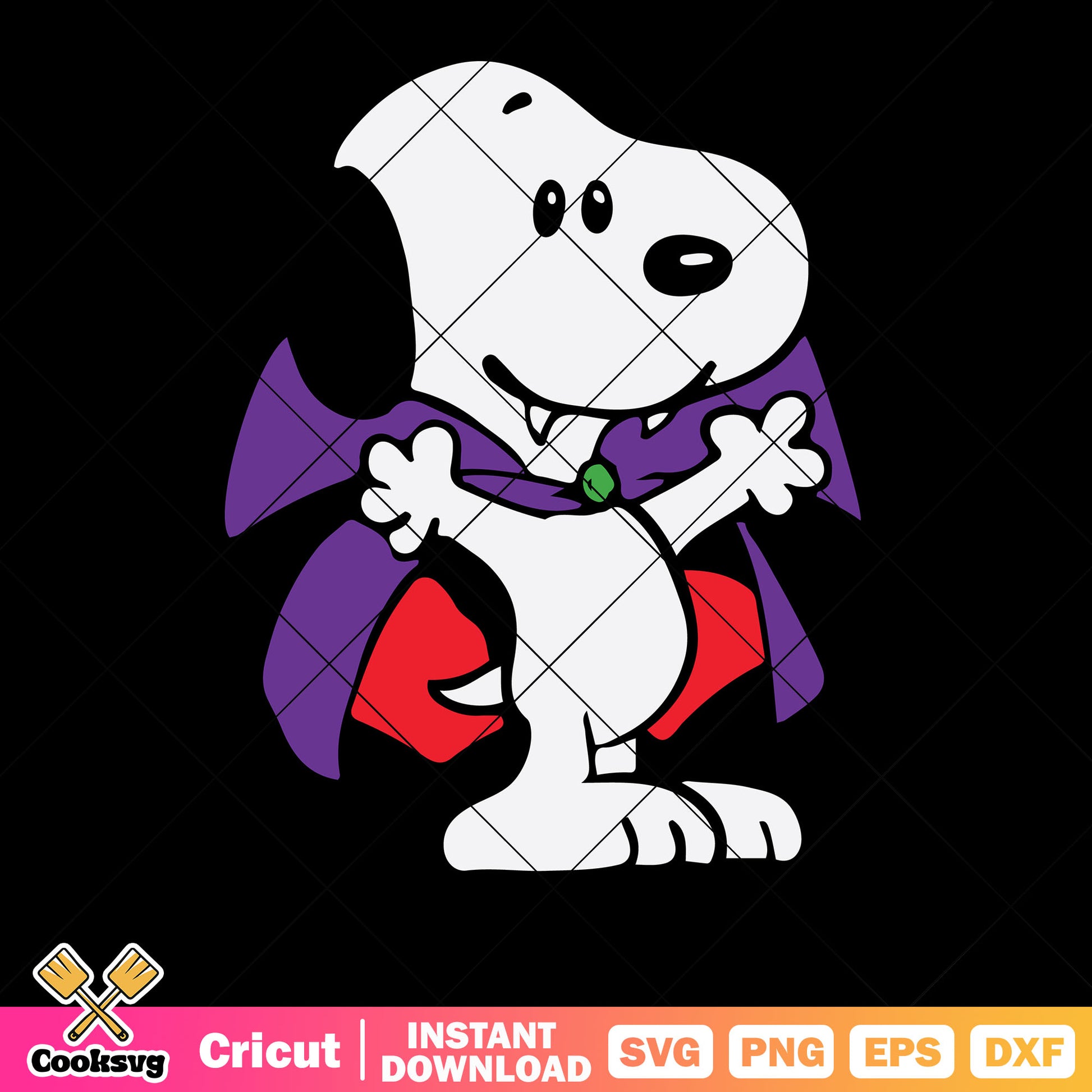 Scary snoopyr svg, vampire costume svg, cartoon for kids svg