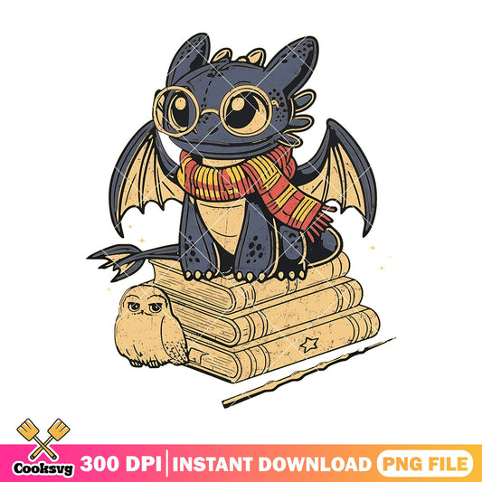 Scholar toothless potter png, harry potter png, toothless dragon png
