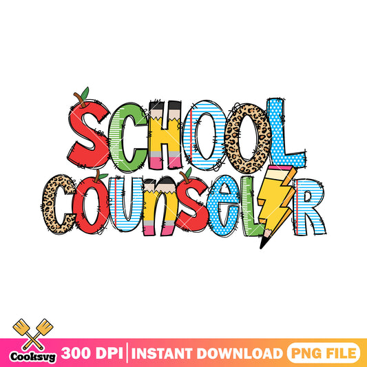 School counseler file png, colors logo png, going back to school png