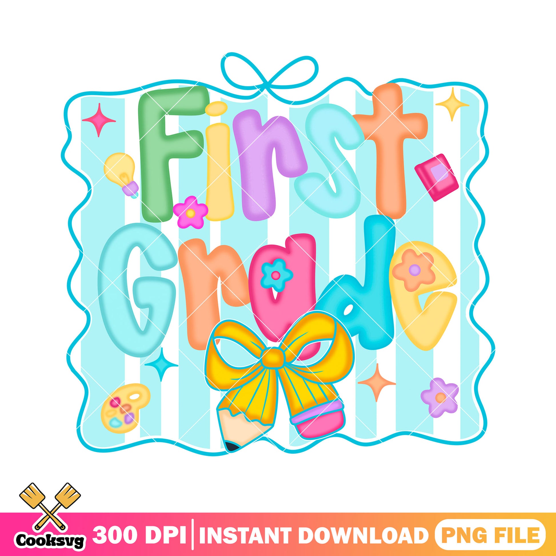 School first grade design png, back to school poster png, school art png