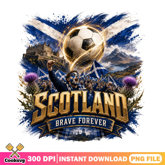 Scotland Brave Forever Soccer PNG, Scotland Football PNG, Sports PNG