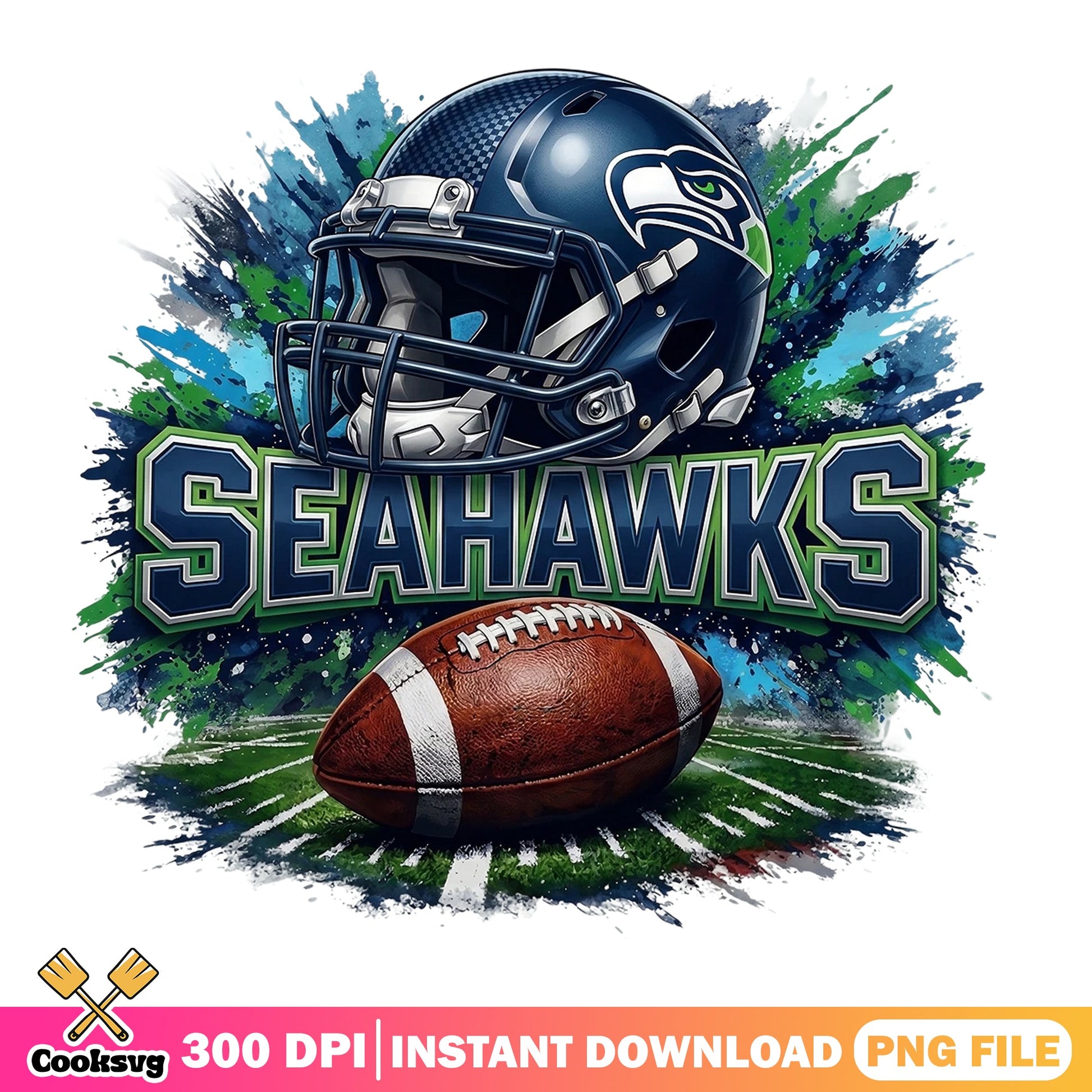 Seattle Seahawks Football PNG, NFL Team Sublimation, Sports PNG