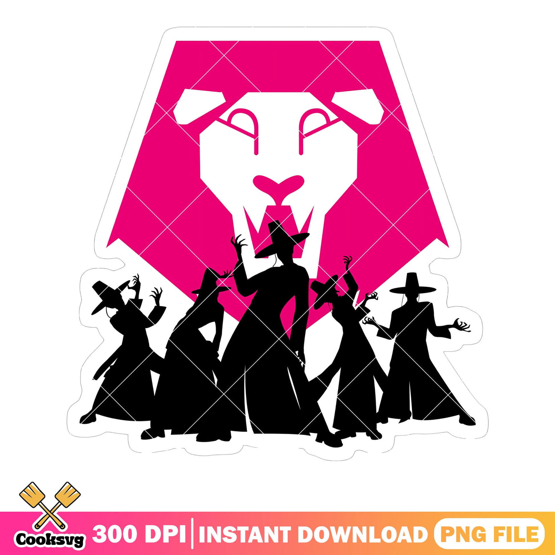 Shadow pink lion logo png, saja boys lion logo png, saja boys band png