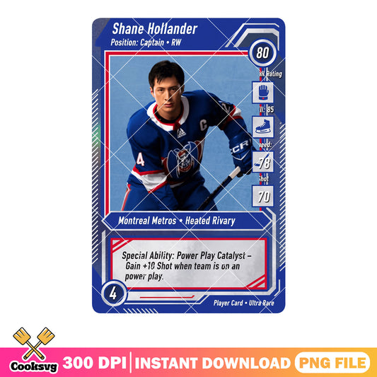 Shane Hollander hockey cards png, motreal metros png, hollanov png