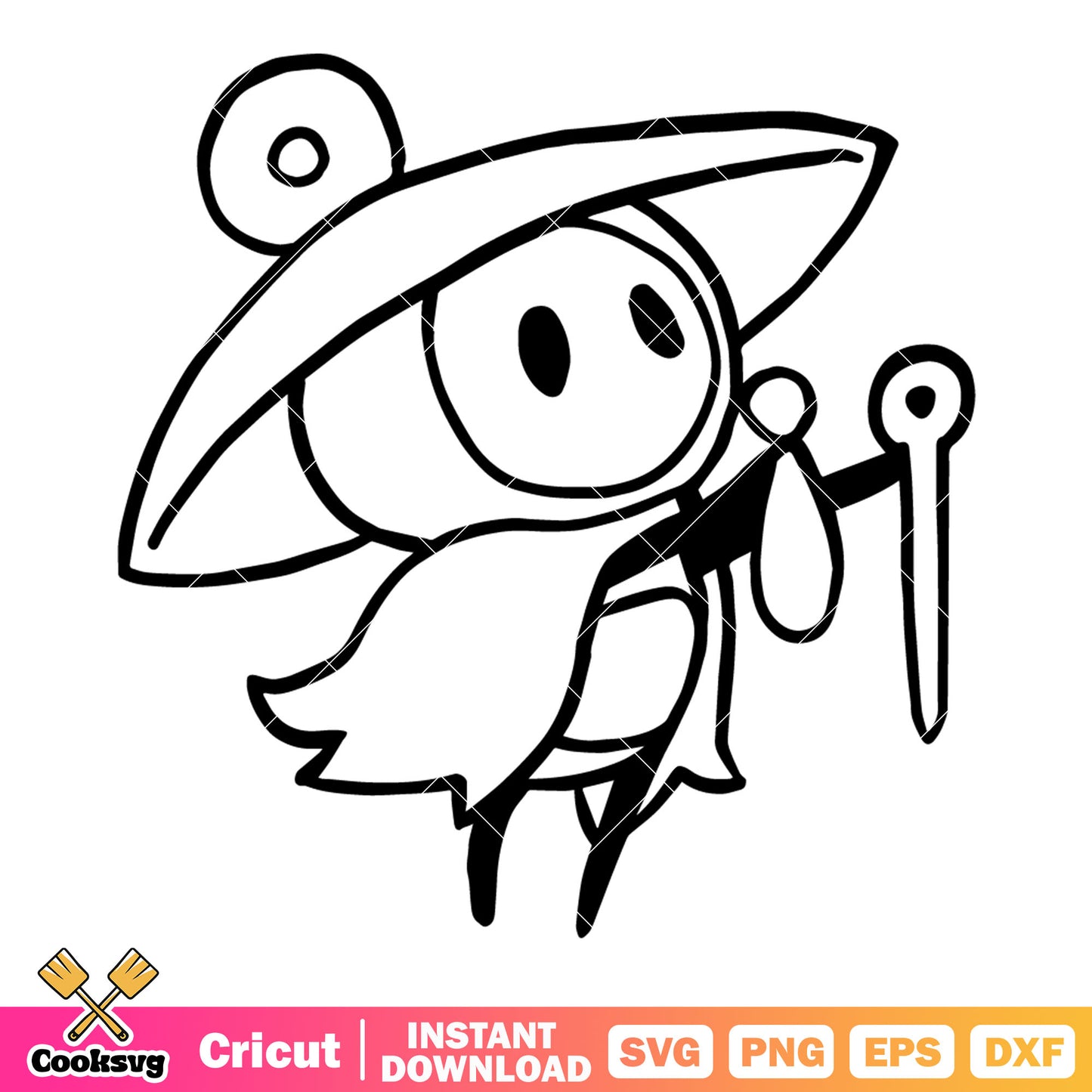 Sherma silksong outline svg, hollow knight svg, hollow silksong svg