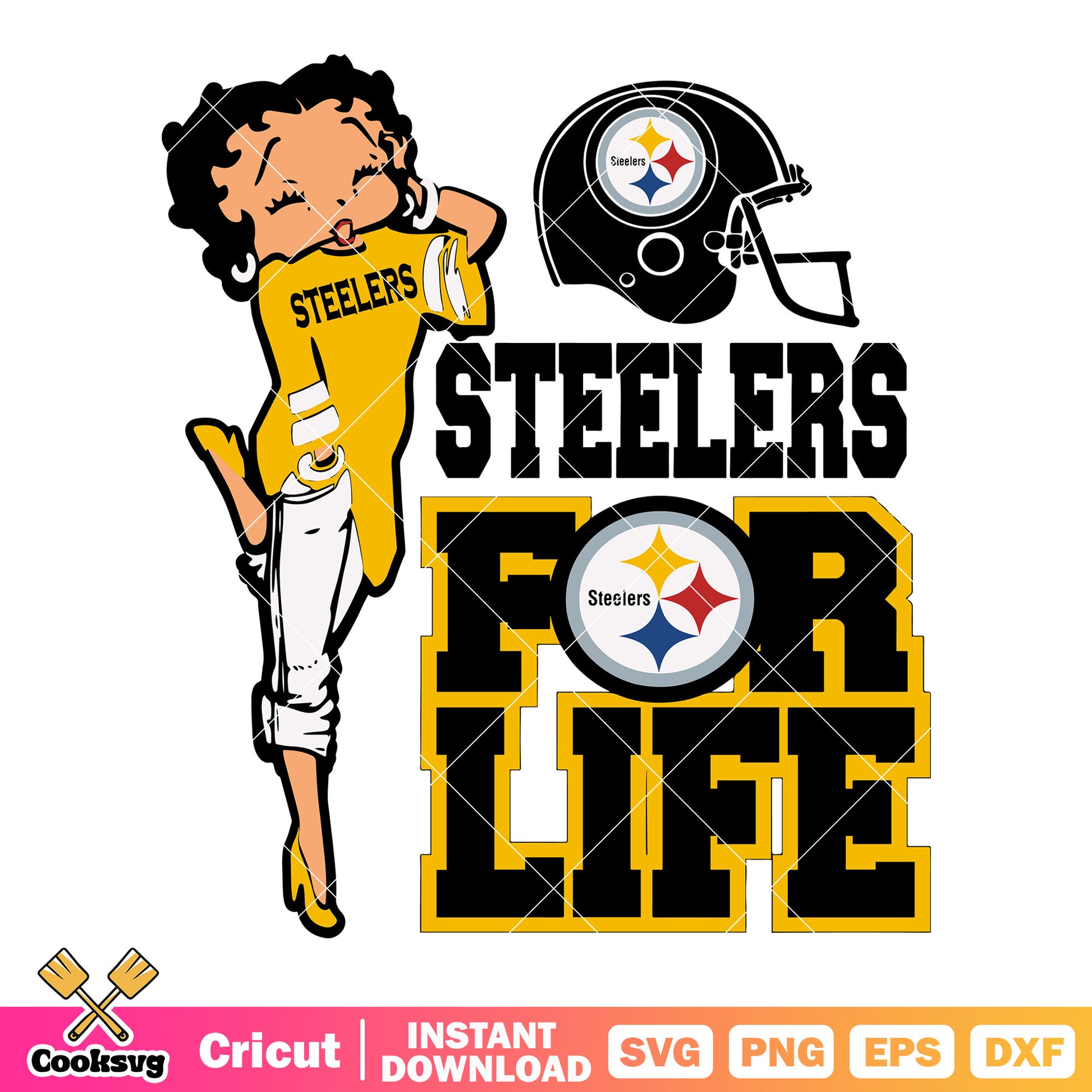 Shine betty boop steelers svg, north afc svg, pittsburgh svg
