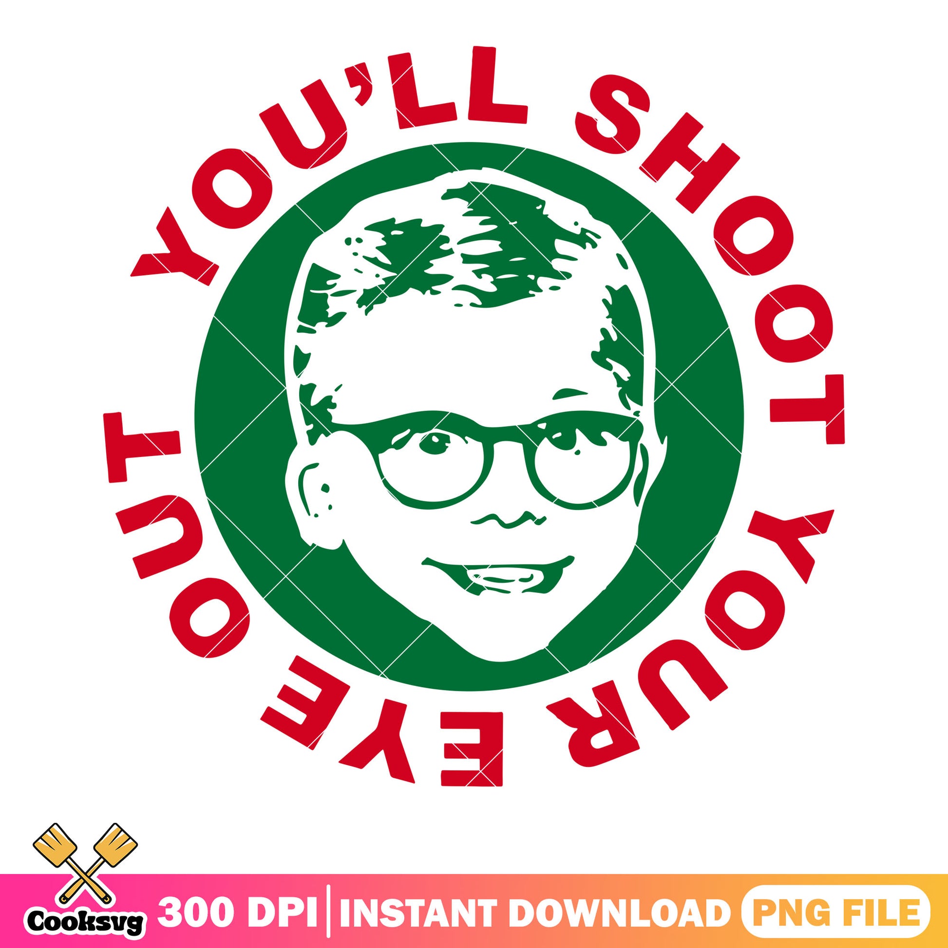 Shoot my eye parker png, merry christmas png, a christmas story png