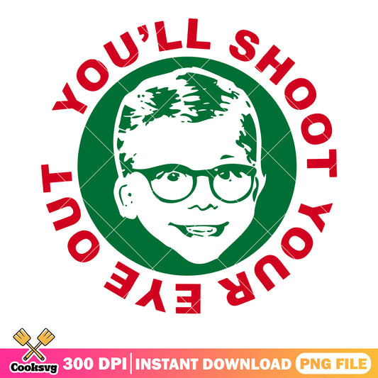 Shoot my eye parker png, merry christmas png, a christmas story png