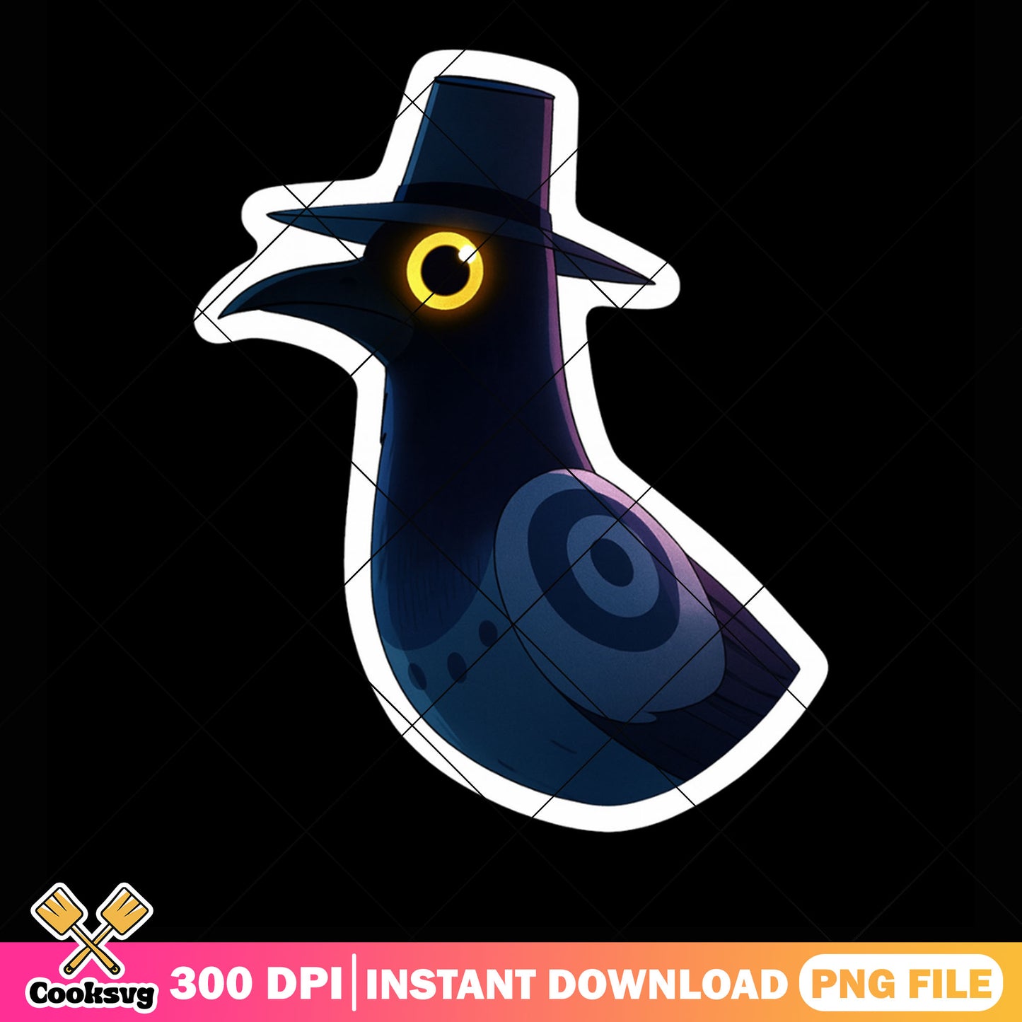 Side angle sussy png sticker, derpy sussy png, kpop demon hunters png