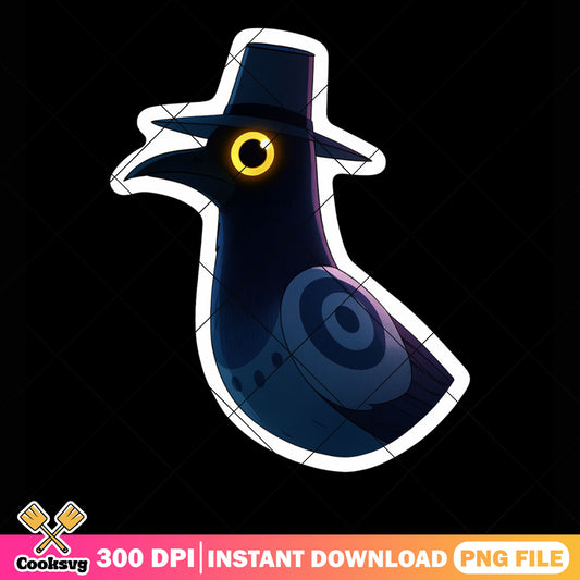 Side angle sussy png sticker, derpy sussy png, kpop demon hunters png