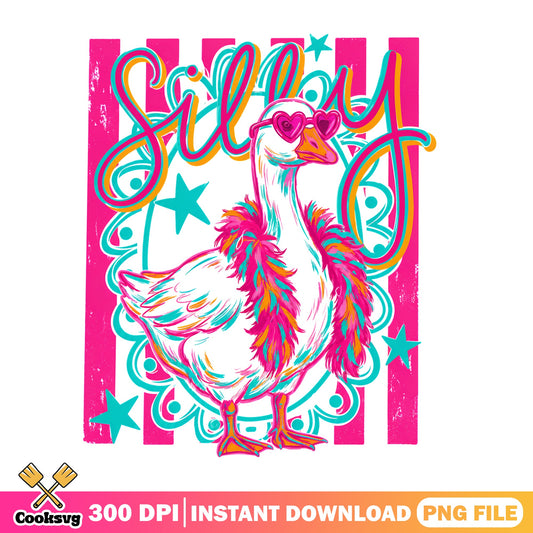 Silly Goose With Sunglasses PNG, Funny Goose PNG, Trendy PNG