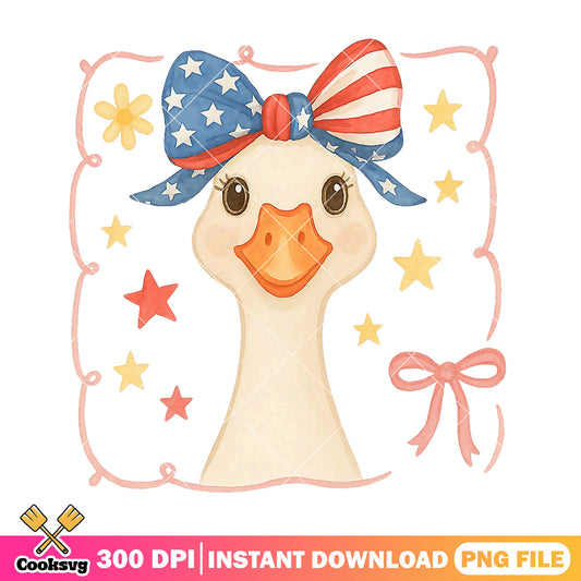 Silly goose america bow png, silly goose png, goose america png