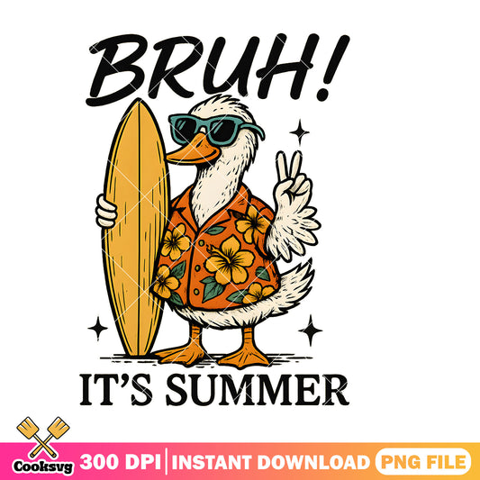 Silly goose bruh its summer png, goose summer png, silly goose png